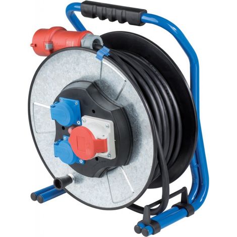 Come - Schwabe Sito Bobina 20999 Metallo Con Cavo Elettrico H07Rn-F 5G2.5 E Cee Ip44 Il Nero 320 Mm 25 M