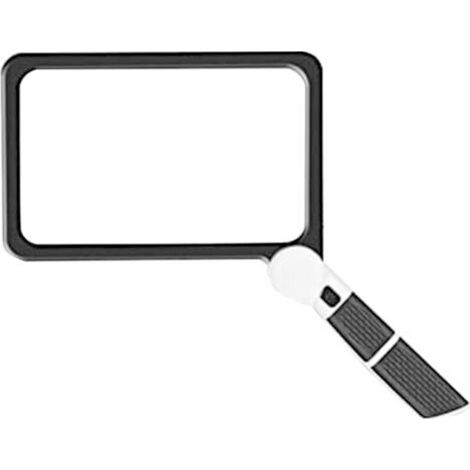 Loupe Pleine Page - 5X - Éclairée LED 48 Lumières - Rectangulaire - Pour Lecture Livres Journaux Timbres - 208 x 165 x 25 mm - 1 Pièce (1/5)