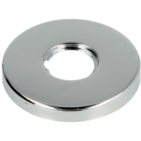Le Sanitaire – Rosace filetée laiton chromé 61 mm – Diamètre intérieur 22 mm – Hauteur 7 mm – Pour robinetteries salle de bain