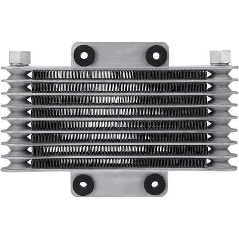 Radiateur D'huile de Moto, Radiateur D'huile de Moto à 8 Rangées, Argent 125 Ml, Faible Usure, Forte Puissance, adapté pour GY6 125CC‑250CC Motocross ATV. (1/5)
