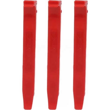 Fahrradreifenheber aus glasfaserverstärktem Polycarbonat (PC), 16 mm verbreitert, ergonomisch, rutschfest zum Reifenwechsel, Rot – 3er-Set (1/5)