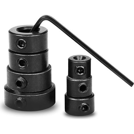 Butées de Profondeur pour Forets, Ensemble de Forets, Butées de Profondeur de Forage, Colliers de Butée de Profondeur 8pcs, 3mm, 4mm, 5mm, 6mm, 8mm, 10mm, 12mm (1/5)