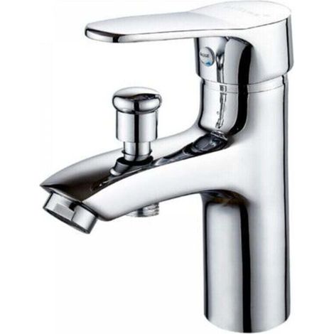 Aiperq Robinet baignoire robinet monotrou à double usage chaud et froid Alliage Mitigeur de douche. robinet salle bain douche