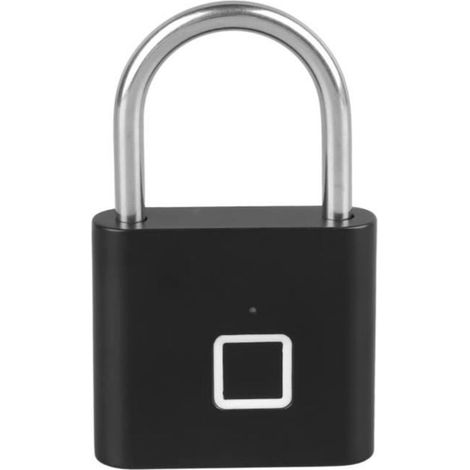 (Black) Black Fingerprint Lock - Waterproof - Biometric Unlock - Emergency Mode (1/4)