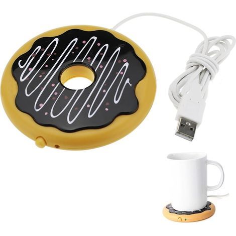 USB heated pad coaster cookie donut coaster hot cute gadget desk (1/5)