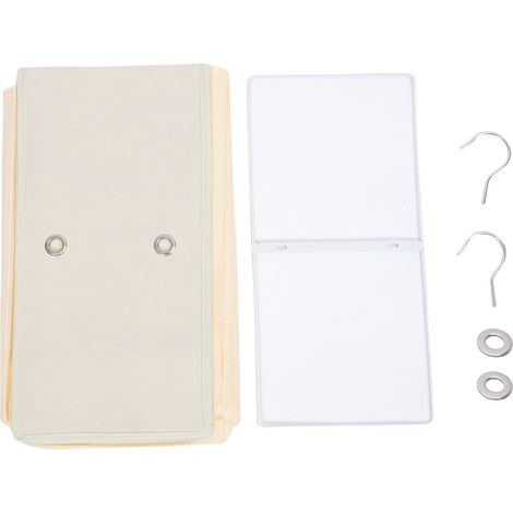 Sac Rangement Sacs Main Suspendu Anti Poussière 4 Niveaux – Organisateur Placard Entrées, Beige (1/5)