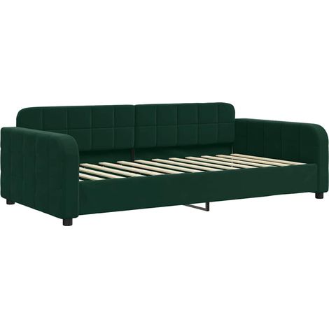 Maison Exclusive - Letto da Giorno Verde Scuro 100x200 cm in Velluto (1/5)