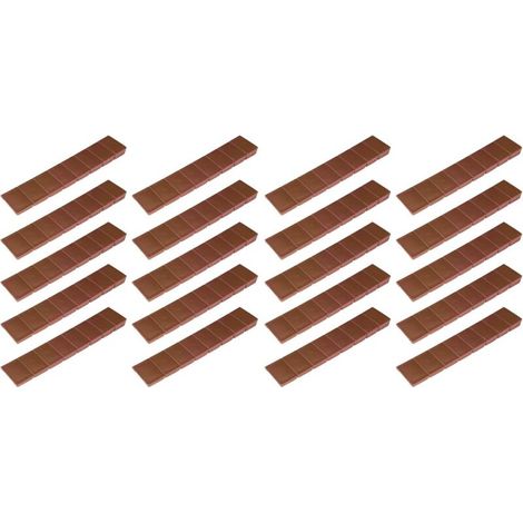 20pcs Cale auto cassante 100mm coin de calage réglage universel bricolage meuble, marron (1/4)