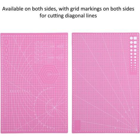 Tapis de découpe auto-cicatrisant - - Double face - 45x30 cm - Trois couches - Rose (1/4)
