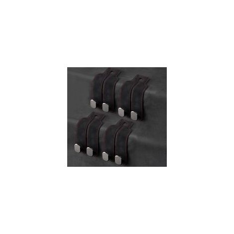 Gancho para bolso de coche, gancho para almacenamiento en el respaldo del asiento del coche (negro, juego de 4) (1/4)