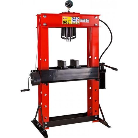 Dema – Presse hydraulique 50 tonnes – Amplitude de travail 0-830 mm – Pression maximale 50 T – Manomètre pour contrôle précis - WKP 50 HM