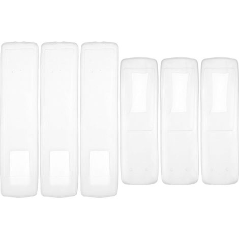 Lot de 6 étuis Transparents pour télécommandes, Protection en Silicone pour télécommandes de climatiseur et de télévision, Anti-poussière pour Salon et Chambre. (1/5)