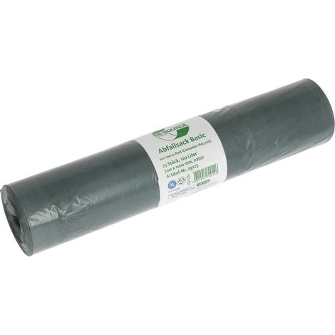 Sacs poubelle Basic en 100 % LDPE recyclé 120 litres