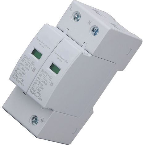 SNYE-40 Parafoudre blanc, protection contre les surtensions avec surveillance, protection secondaire pour boîte de distribution/armoire électrique, 2P 275 V (1/5)