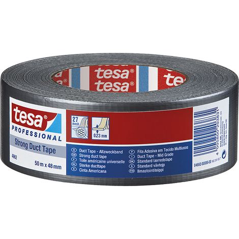 ROULEAUX DE RUBAN ADHÉSIF D'EMBALLAGE, TESA® 4662 RENFORCÉ, NOIR, LOT DE 48. 524003 (1/4)