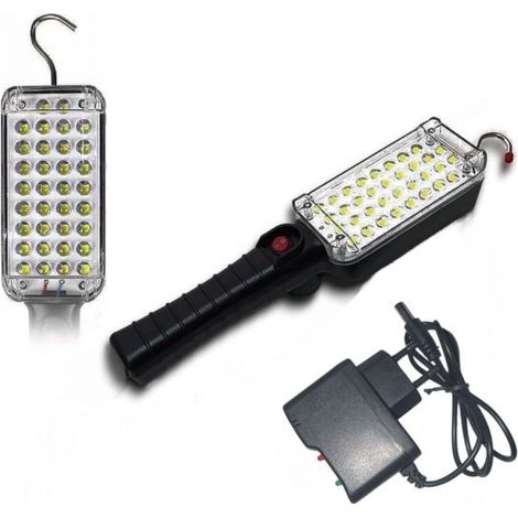 Lampada Torcia Lavoro Base Calamitata Portatile 34 LED ricaricabile 37606