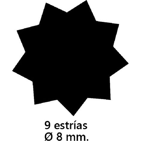 Adaptador "A" 9 Estrias Ø 8 mm Ref 555001
