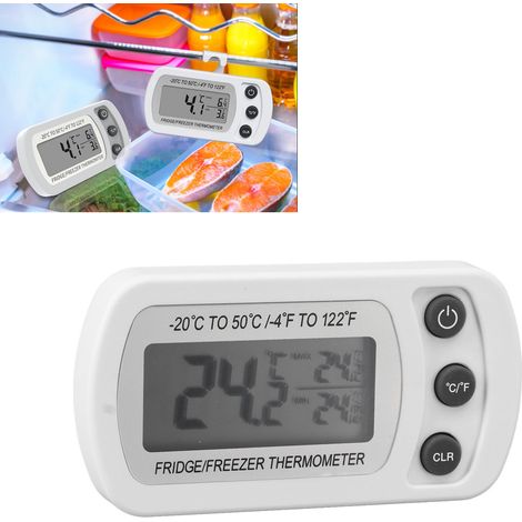 Digitales Thermometer für Kühlschrank und Gefrierschrank DTH 94 (2 Stück, Weiß, ABS, wasserdicht) mit klarem Display und präziser Messung (1/5)