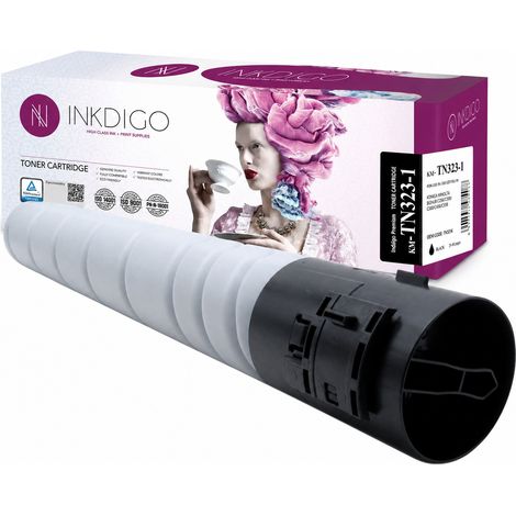 Toner Inkdigo TN323 compatibile con Konica Minolta Bizhub 227 287 367, certificato TÜV. (1/4)