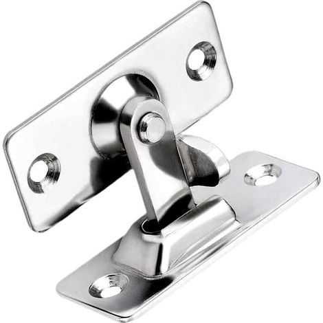 Loquet de porte coulissante à 90 degrés, verrou de sécurité à angle droit en acier inoxydable, boucle pliante pour porte coulissante, argent