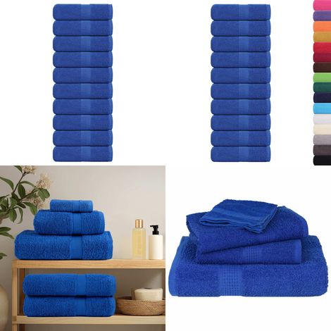 vidaXL Seiftücher 10 Stk. Blau 30x30 cm 360 g/m² 100% Baumwolle (1/5)