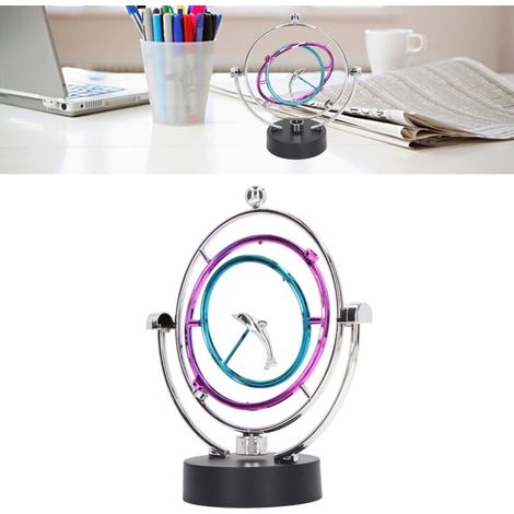 Innovatives, ewig bewegliches Spielzeug: Großes, kreisförmiges Delfin-Pendel für Zuhause oder Büro – ABS-Kunststoff, 24 x 22,5 x 10,5 cm, inklusive Ständer und Fuß.