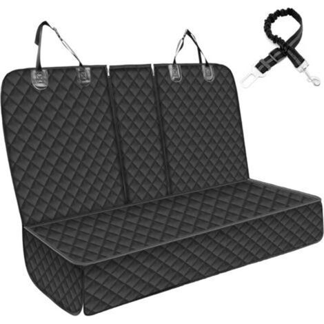 Housse de protection pour siège de voiture pour chiens (134 x 118 cm), avec 1 ceinture de sécurité élastique, résistante aux rayures et imperméable, compatible avec tous les camions et voitures.