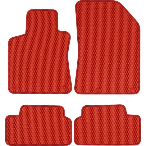 Peugeot 308 II SD HB (2013-2021). Tapis de sol dédiés - EVA alvéolé rouge (1/5)