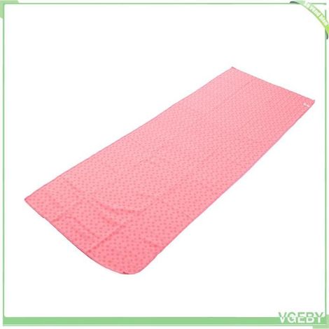 Serviette de yoga - FAFEICY - Microfibre douce - Antidérapante - Rose - Sac de rangement inclus (1/5)