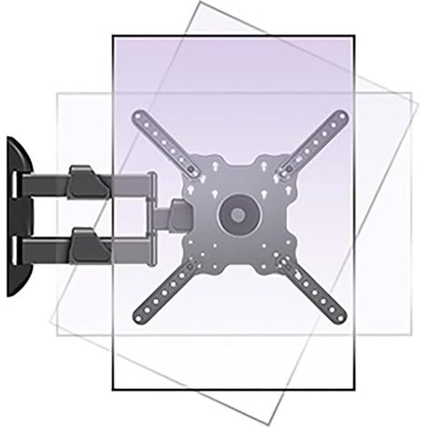 Support Mural TV Rotatif 360° Bras Articulé pour Écrans 32 - 50 Pouces - Inclinaison Réglable, VESA 400x400mm, Capacité Max 19,8kg DY3255 (1/5)