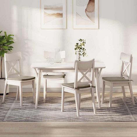 Sitzkissen 4 pcs Taupe 40 x 40 x 3 cm Mikrofaserstoff