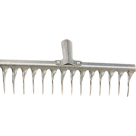 Rastrello aereatore zincato 14 denti per giardinaggio giardino (1/2)
