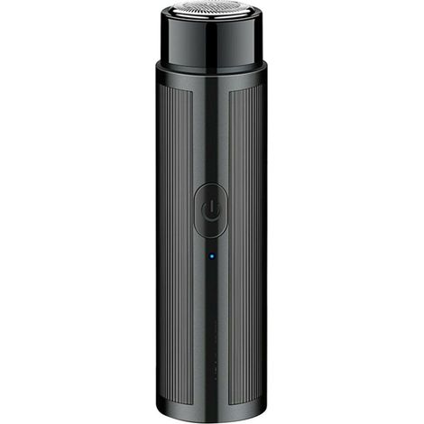 Mini rasoir électrique à barbe 2W avec tête détachable et lavable, alimenté par USB et batterie rechargeable intégrée de 160 mAh, idéal pour une utilisation quotidienne à la maison et en voyage.