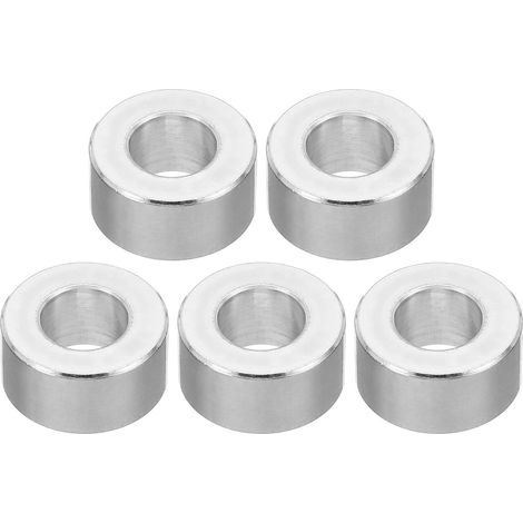 Entretoises en aluminium, 5 entretoises rondes en métal en alliage d'aluminium pour vis M10 3/8", 10,5 x 20 x 10 mm (IDODEsp.) (1/5)