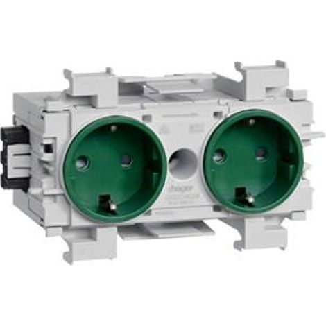 HAGER ECOLINE'BASE SCHUKO ECOLINE DOUBLE VERT GS20016029