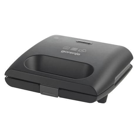 Gorenje SM703GCB Tostapane per sandwich 700 W Numero di piastre: 3 Numero di sandwich: 2 Nero (1/5)
