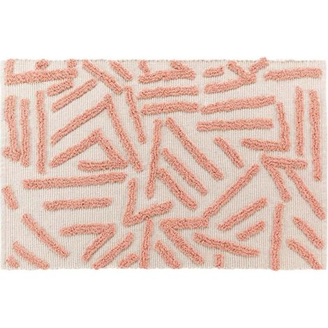 Tapis Déco Tufté "Athena" 60x90cm Rose (1/5)