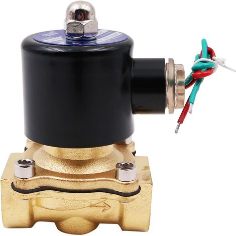 1 Électrovanne DN20, 3/4 Pouces, Normalement Fermée, Laiton, Pour Eau Air Huile, Irrigation (1/5)