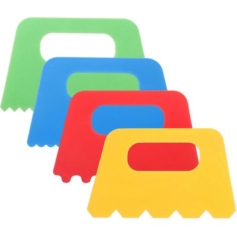 Lot de 4 pinceaux à gratter pour enfants, couleurs aléatoires.-12.5X7.8X0.2CM (1/3)