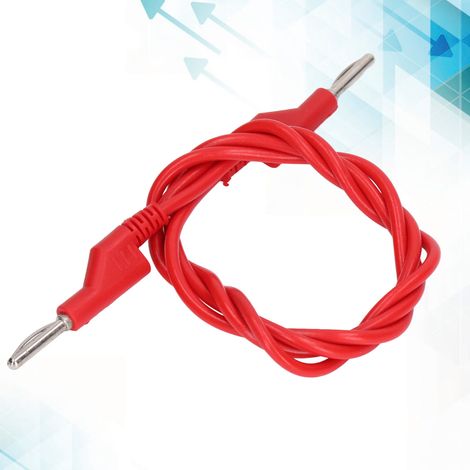 Câble de test empilable J.70023, type pistolet, à ressort, avec fiches bananes mâles-mâles de 4 mm, haute tension, rouge (1/5)