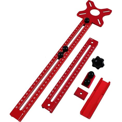 Support de Rainure de Fraisage, Gabarit de Coupe Circulaire de Routeur de Rayon de 9 à 61 Cm, Gabarit de Quincaillerie D'Armoire en Aluminium pour le Travail Du Bois (1/5)