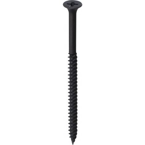 VIS POUR PLAQUE DE PLATRE TÊTE TROMPETTE EMPREINTE PHILLIPS EN ACIER PHOSPHATE NOIR TAILLE 3,5x45 DE 100 PIECES - NORAIL
