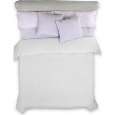 FUNDA NORDICA color blanco - Cama de 135/140 (1 pieza) - 100% algodón - 144 hilos. Gramage: 115 (1/3)