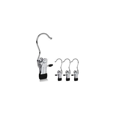 Lot de 20 cintres en métal à clip unique, pour écharpe, ceinture, gant, chaussures – (1/4)