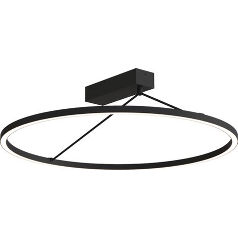 Plafonnier LED D590 42W IRC90 Variable Noir Sablé ZAMBELIS 2562 - Blanc chaud - 3000K