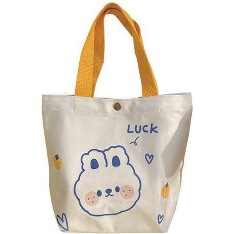 Sac fourre-tout en toile, bandoulière amovible, grande capacité, idéal pour le shopping, cadeau mignon pour étudiant avec un dessin animé