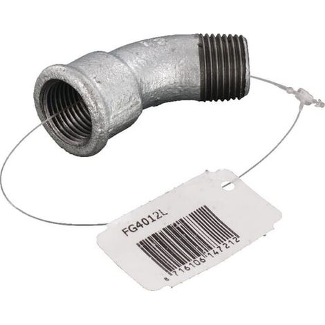 Curva 45° zinc. FI/FE 1/2" UNIVERSALE FG4012L