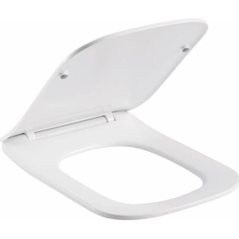 Abattant de toilettes Balneo Luga - Blanc - Largeur d'ouverture 215 mm - Fermeture amortie - Abattant de toilettes ovale (1/5)