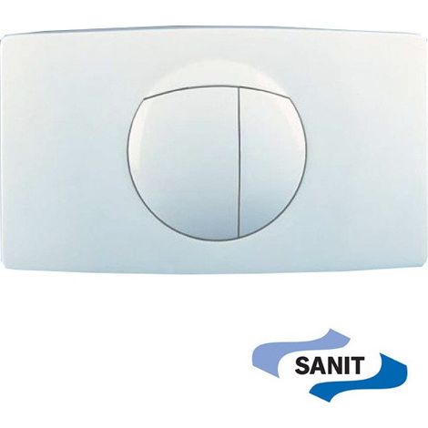 Plaque de commande double touche, pour réservoir encastré, blanche (1/5)