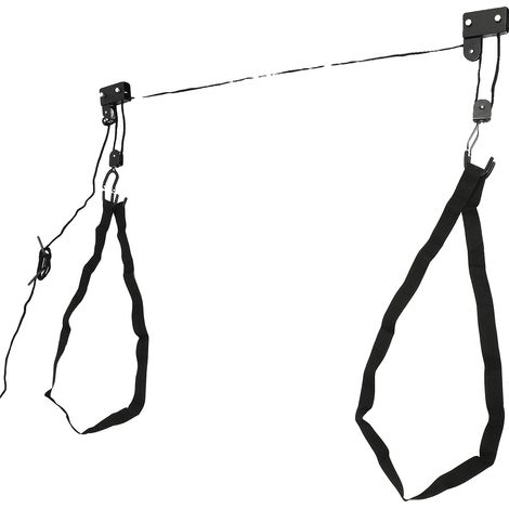 Système de rangement au plafond pour kayak, capacité de charge de 57 kg, Noir (1/2)